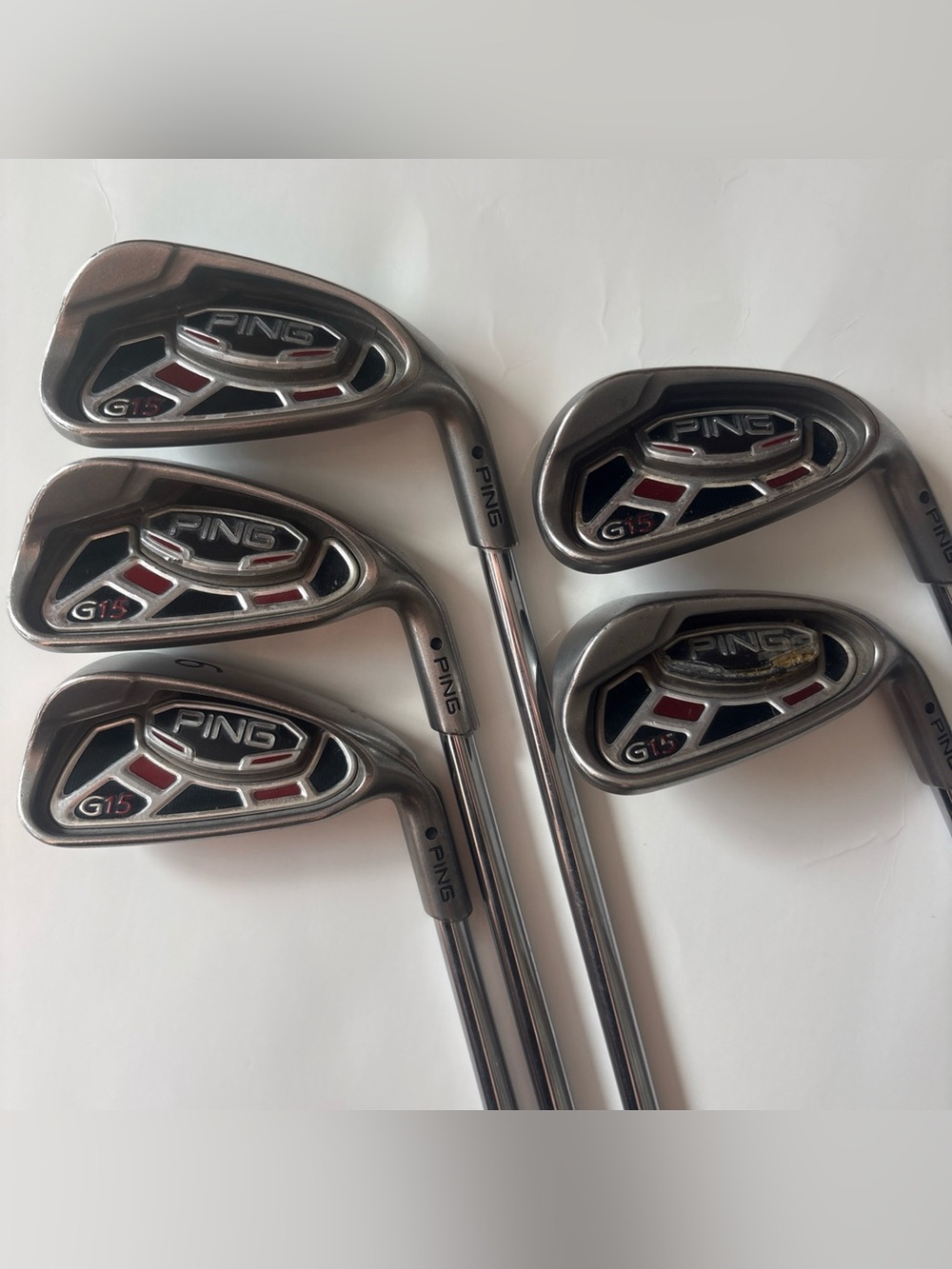 Ping G15 Black Dot Iron Set 6-W Regular Flex AWT Steel Shaft Right Hand RH 37.5β